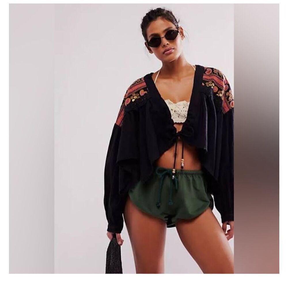 Free People Embroidered lightweight jacket NWOT